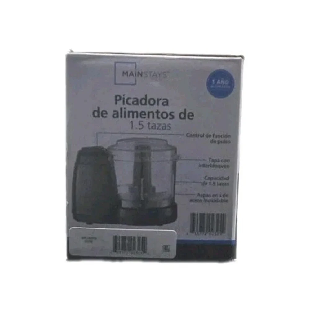 Mainstays 1.5 Cup, One-Touch Pulse , Mini Food Chopper, Black